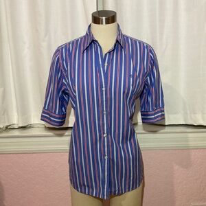 Vintage RALPH LAUREN Striped Short Sleeved Shir